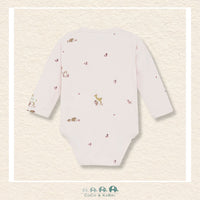 Fixoni Wrap Diaper Shirt - Mauve Woodland Creatures, CoCo & KaBri Children's Boutique