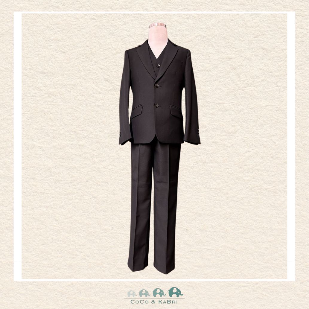 Fouger Suit: Three Piece (Jacket, Vest & Pant) - Black, CoCo & KaBri Children's Boutique