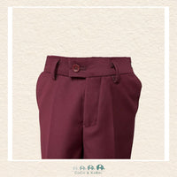 Fouger Suit: Three Piece (Jacket, Vest & Pant) - Burgandy, CoCo & KaBri Children's Boutique