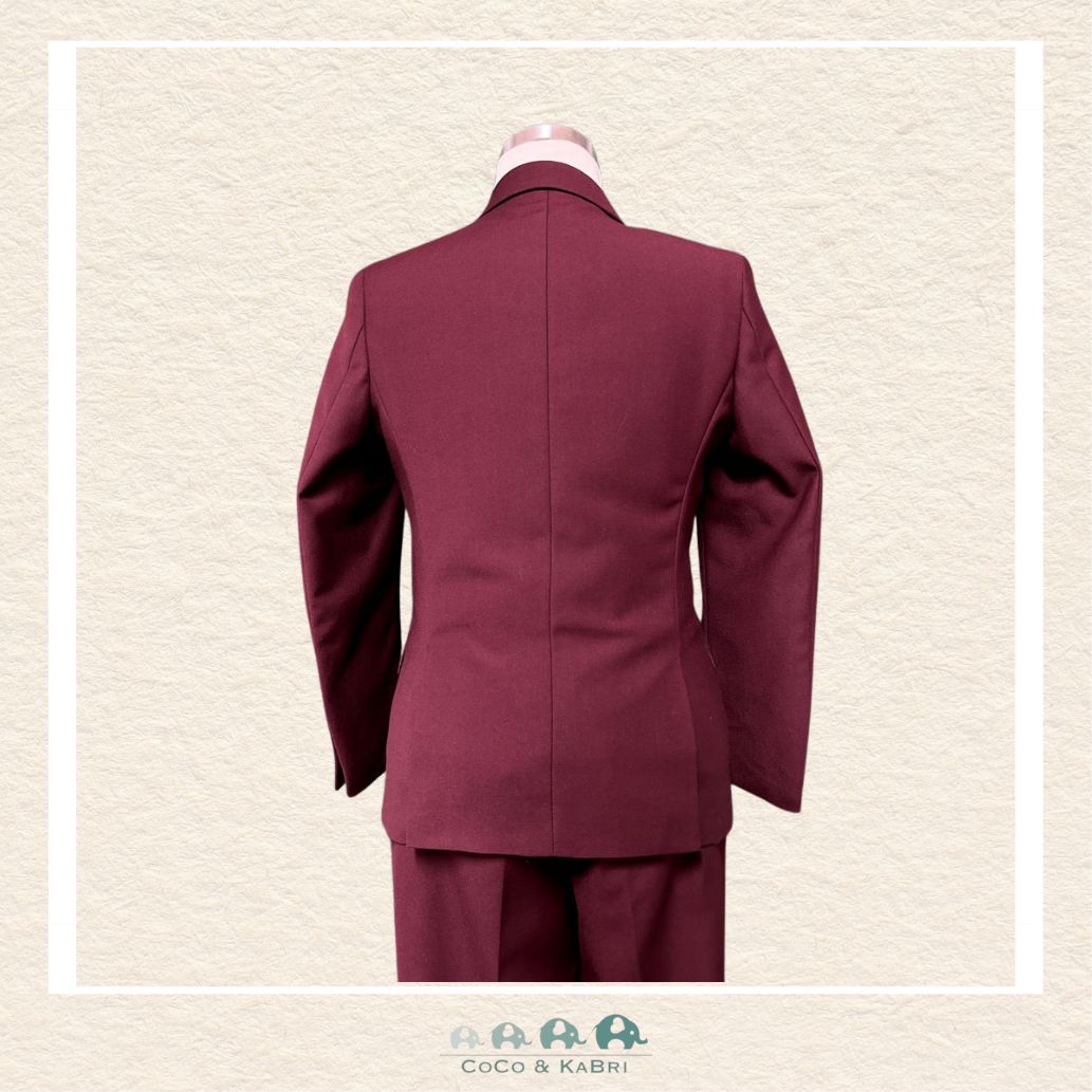 Fouger Suit: Three Piece (Jacket, Vest & Pant) - Burgandy, CoCo & KaBri Children's Boutique