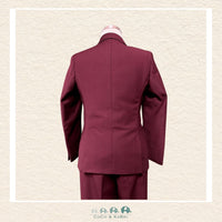 Fouger Suit: Three Piece (Jacket, Vest & Pant) - Burgandy, CoCo & KaBri Children's Boutique