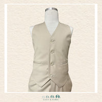 Fouger Suit: Three Piece (Jacket, Vest & Pant) - Khaki Size 10, CoCo & KaBri Children's Boutique