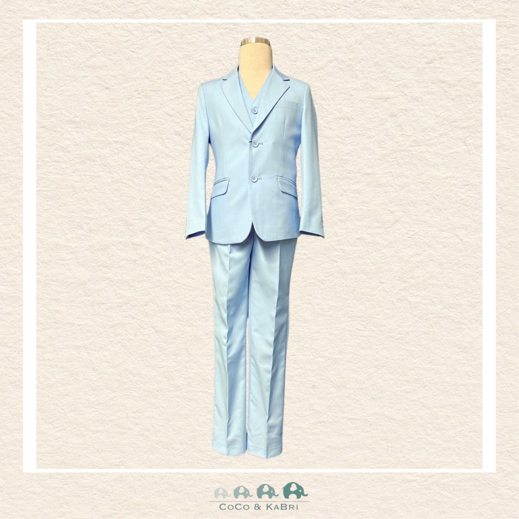 Fouger Suit: Three Piece (Jacket, Vest & Pant) - Light Blue, CoCo & KaBri Children's Boutique