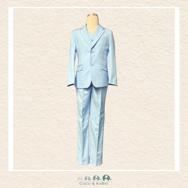 Fouger Suit: Three Piece (Jacket, Vest & Pant) - Light Blue, CoCo & KaBri Children's Boutique