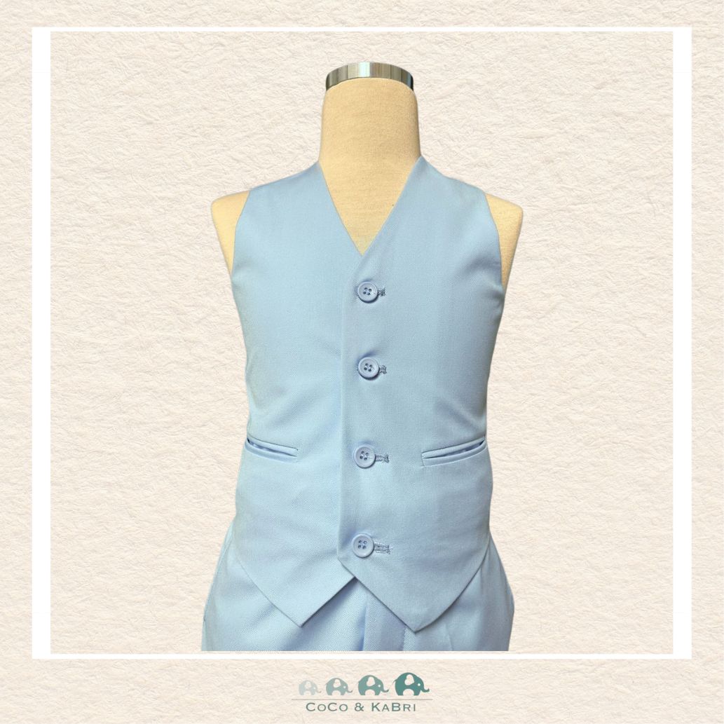 Fouger Suit: Three Piece (Jacket, Vest & Pant) - Light Blue, CoCo & KaBri Children's Boutique