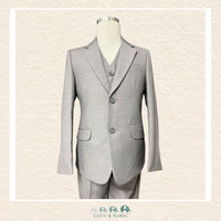Fouger Suit: Three Piece (Jacket, Vest & Pant) - Light Gray, CoCo & KaBri Children's Boutique