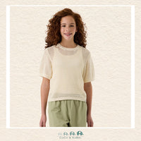 Garcia: Girls White Pullover, on Redheaded model, CoCo & KaBri Children's Boutique , Canada