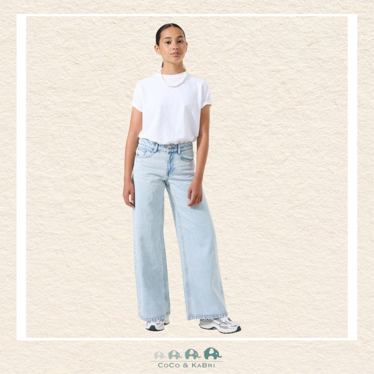 Garcia: Girls' Youth Denim - Marall Wide Fit Bleached Denim, CoCo & KaBri Children's Boutique, Brooks Alberta Canada