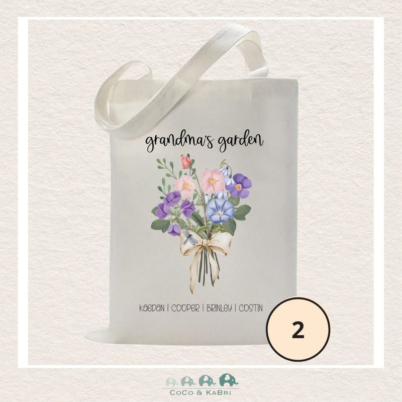 Grandma's Garden Customized Tote Bag, CoCo & KaBri Children's Boutique