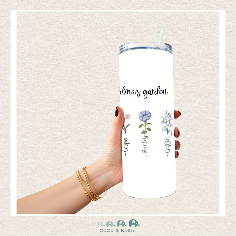 Grandma's Garden Personalized 20 oz Tumbler, CoCo & KaBri Children's Boutique