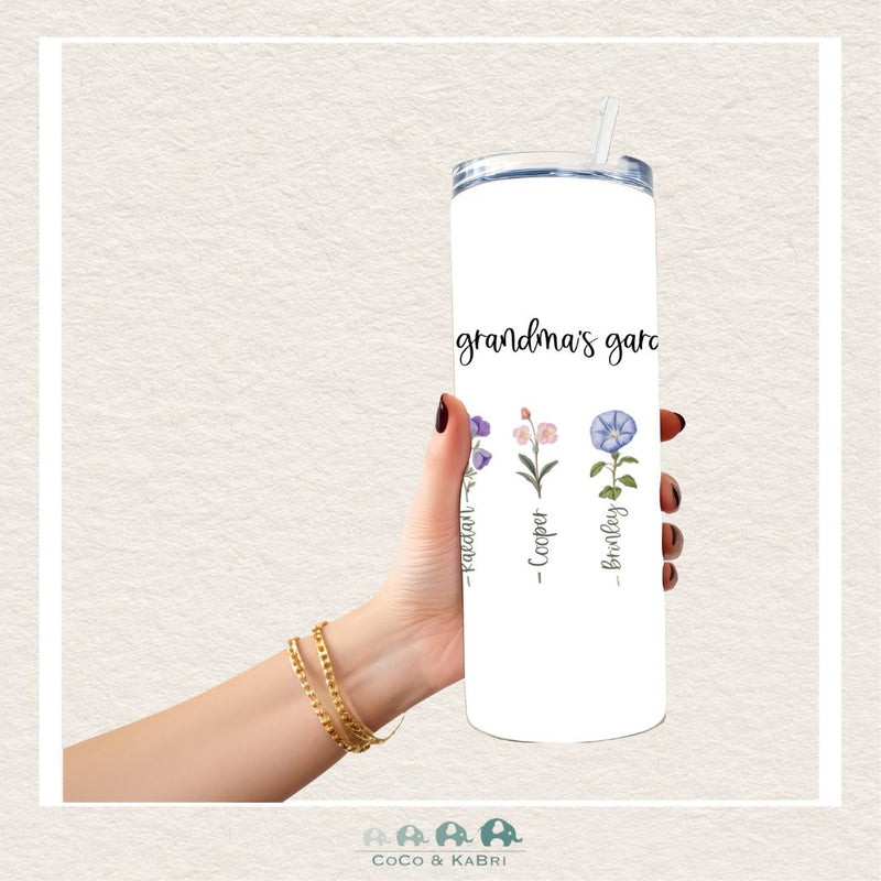 Grandma's Garden Personalized 20 oz Tumbler, CoCo & KaBri Children's Boutique