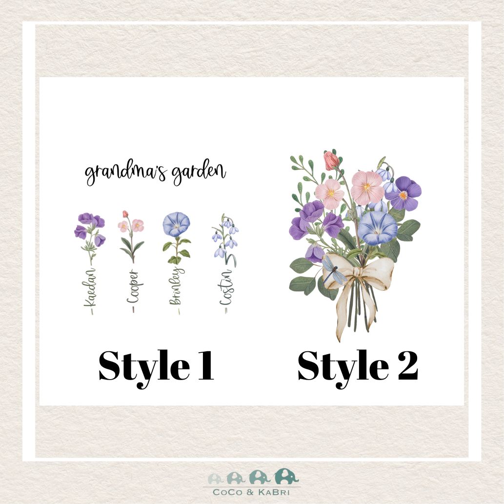 Grandma's Garden Personalized 20 oz Tumbler, CoCo & KaBri Children's Boutique