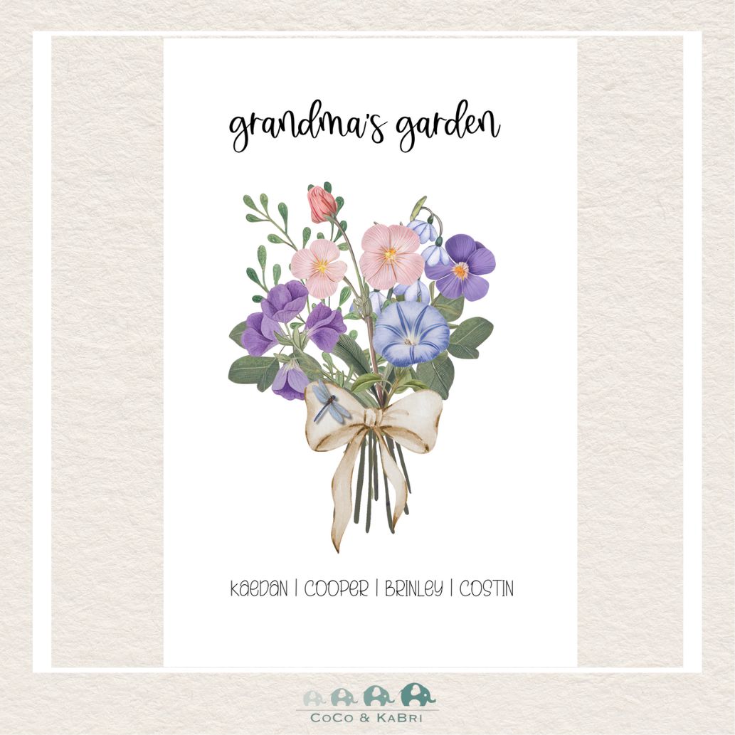 Grandma's Garden Personalized Tote Bag, CoCo & KaBri Children's Boutique