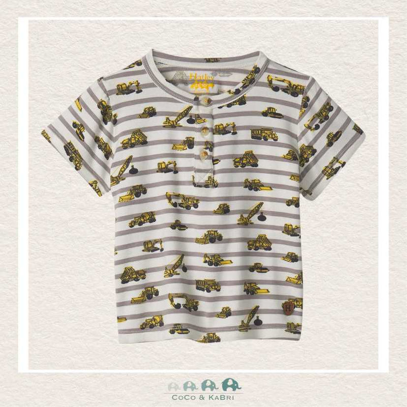 🇨🇦 Haltey: Boys Construction Bamboo Henley Tee, CoCo & KaBri Children's Boutique