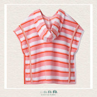 🇨🇦 Haltey: Girls Pink Stripes Hooded Swim Cover, CoCo & KaBri Children's Boutique