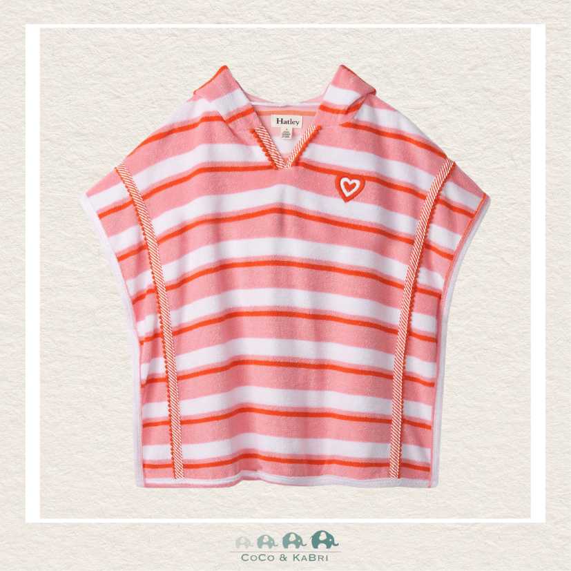 🇨🇦 Haltey: Girls Pink Stripes Hooded Swim Cover, CoCo & KaBri Children's Boutique