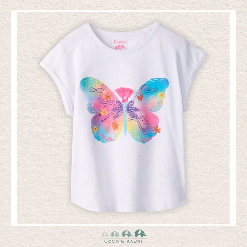 Hatlery: Girls Painted Butterfly Tee, CoCo & KaBri Children's Boutique