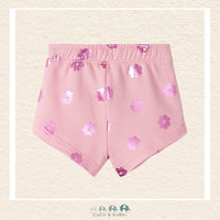 Back view of the Hatley Girls' Blossom Pull-On Shorts showing the clean finish and the stay-put, comfortable waist design