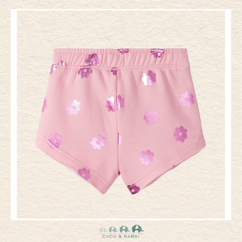 Back view of the Hatley Girls' Blossom Pull-On Shorts showing the clean finish and the stay-put, comfortable waist design