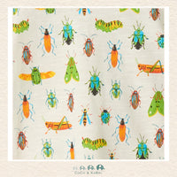 Close-up detail of the Hatley tee highlighting the intricate, colorful bug illustrations and the soft-touch, breathable knit texture
