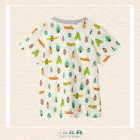 Back view of the Hatley Boys' Insect Tee showing the clean neckline finish and the professional, double-stitched hemline