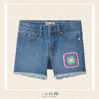 🇨🇦 Hatley: Girls' Crochet Patch Denim Shorts, CoCo & KaBri Children's Boutique