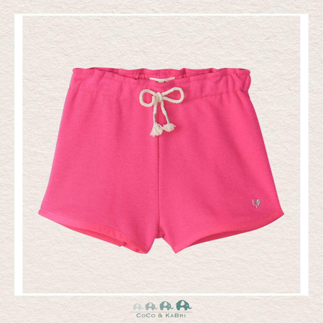 🇨🇦 Hatley: Girls Fuschia Paper Bag Shorts, CoCo & KaBri Children's Boutique