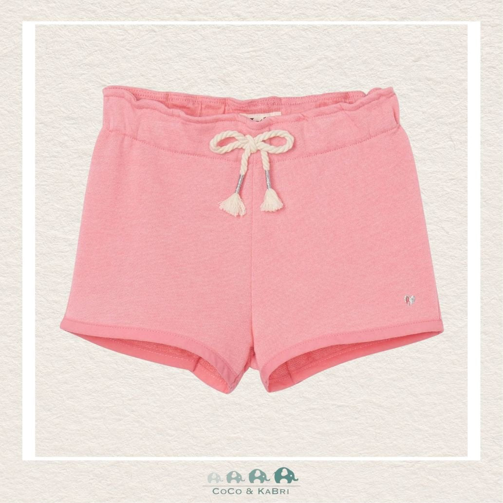 🇨🇦 Hatley: Girls Light Pink French Terry Paper Bag Shorts, CoCo & KaBri Children's Boutique