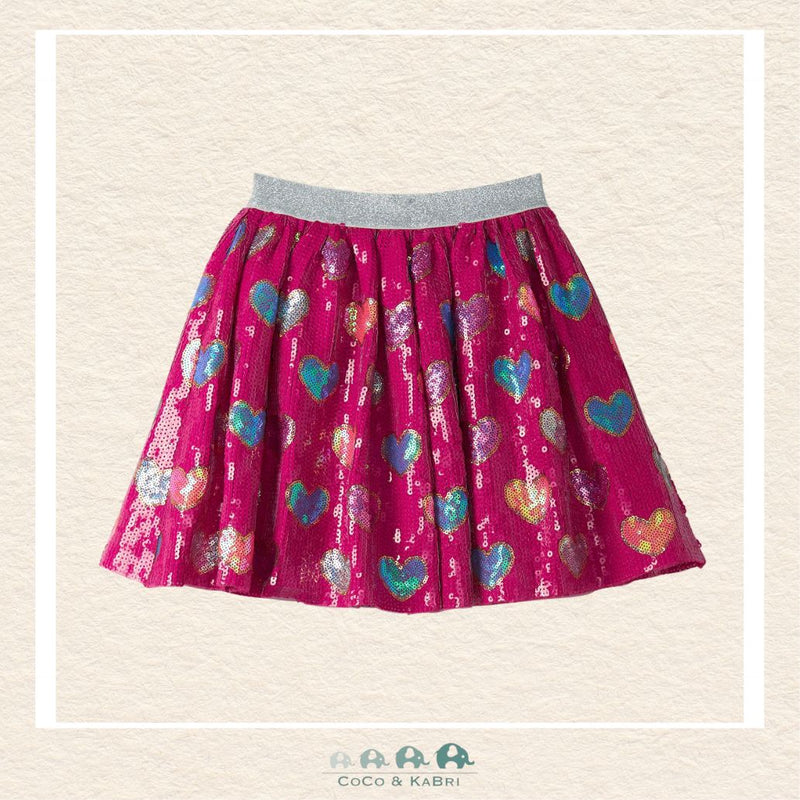 🇨🇦 Hatley Girls Pink Busted Hearts Sequin Skirt, CoCo & KaBri Children's Boutique