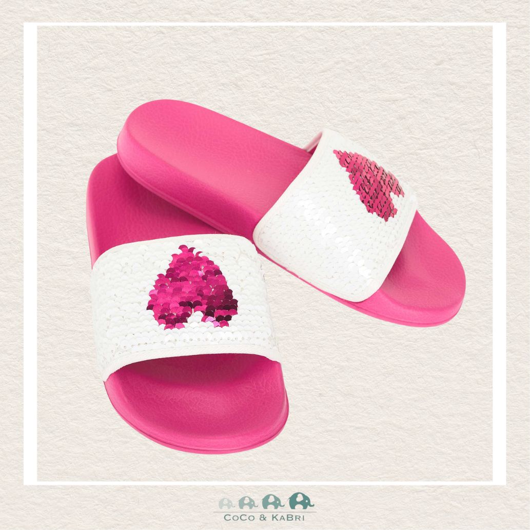 🇨🇦 Hatley: Girls Sequin Heart Slide Sandals (*5 - 17), CoCo & KaBri Children's Boutique