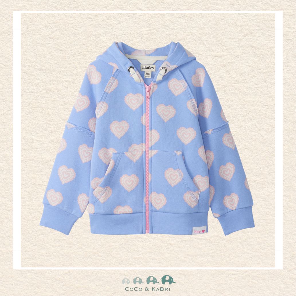 🇨🇦 Hatley: Heart Burst Raw Edge Hoodie, CoCo & KaBri Children's Boutique
