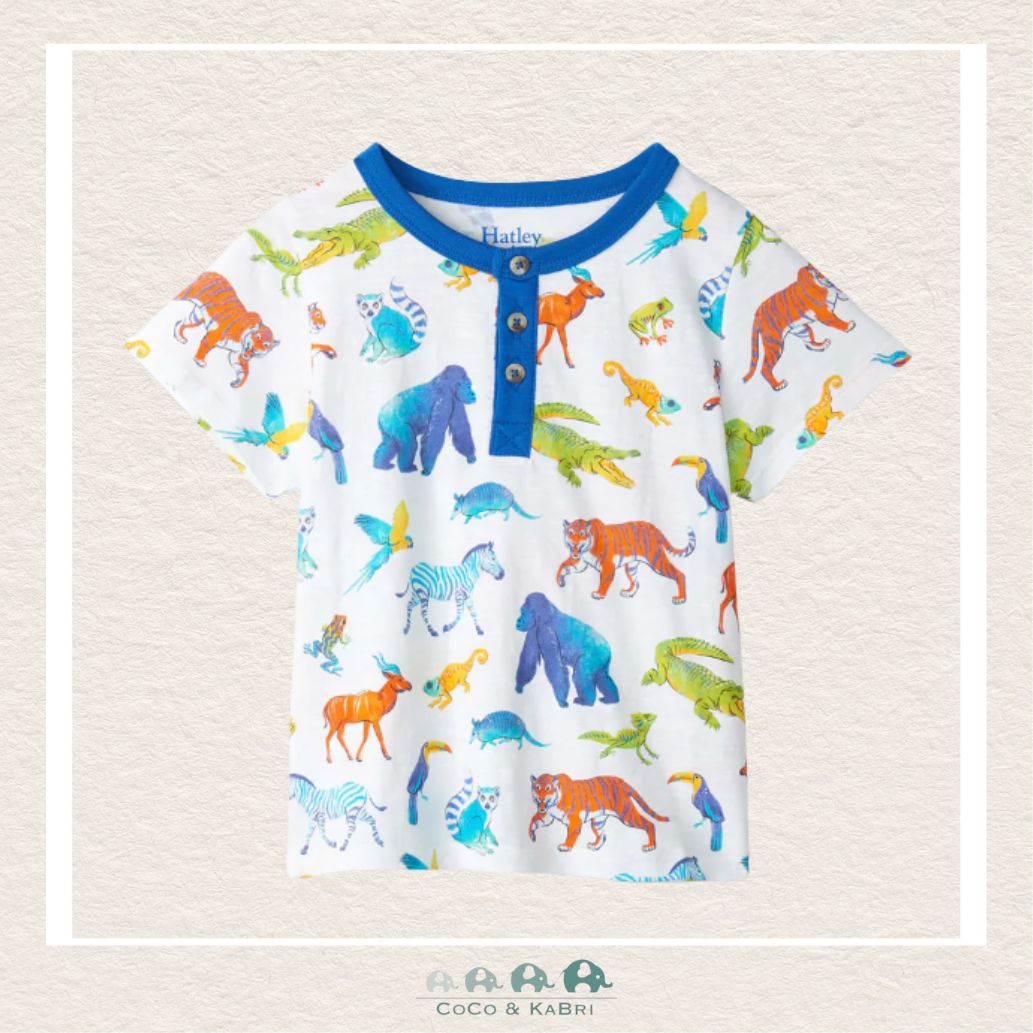 🇨🇦 Hatley: Painted Jungle Henley Tee, CoCo & KaBri Children's Boutique