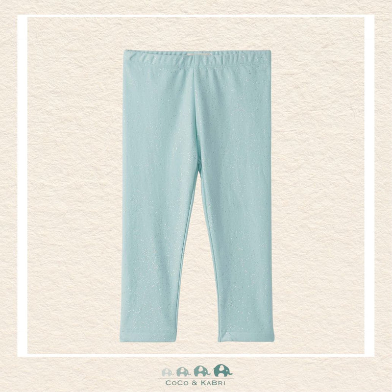 🇨🇦 Hatley Pastel Turquoise Sparkle Cozy Leggings, CoCo & KaBri Children's Boutique