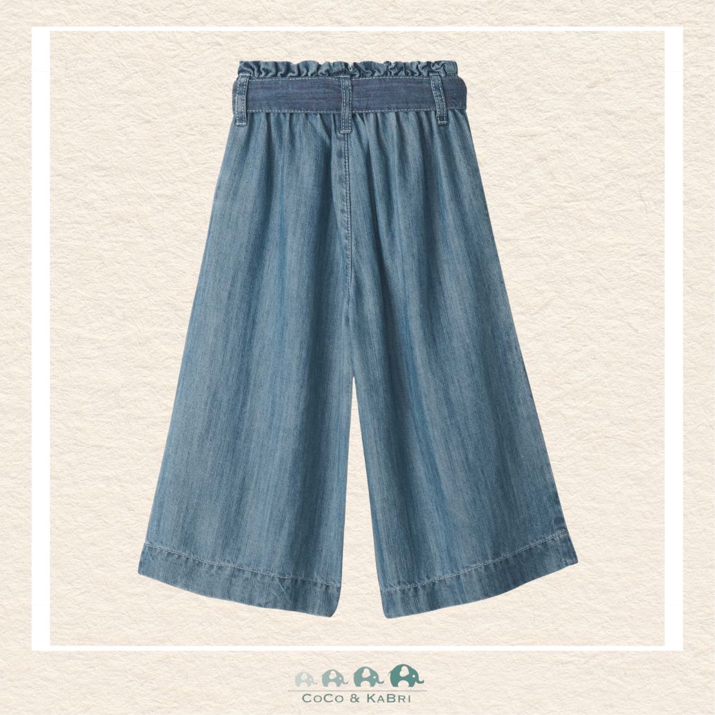 🇨🇦 Hatley: Smokey Blue Wash Cropped Paperbag Pants, CoCo & KaBri Children's Boutique