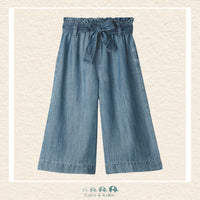 🇨🇦 Hatley: Smokey Blue Wash Cropped Paperbag Pants, CoCo & KaBri Children's Boutique