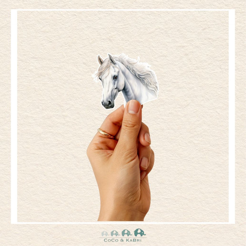 Horse Head Sticker - White, CoCo & KaBri Children's Boutique