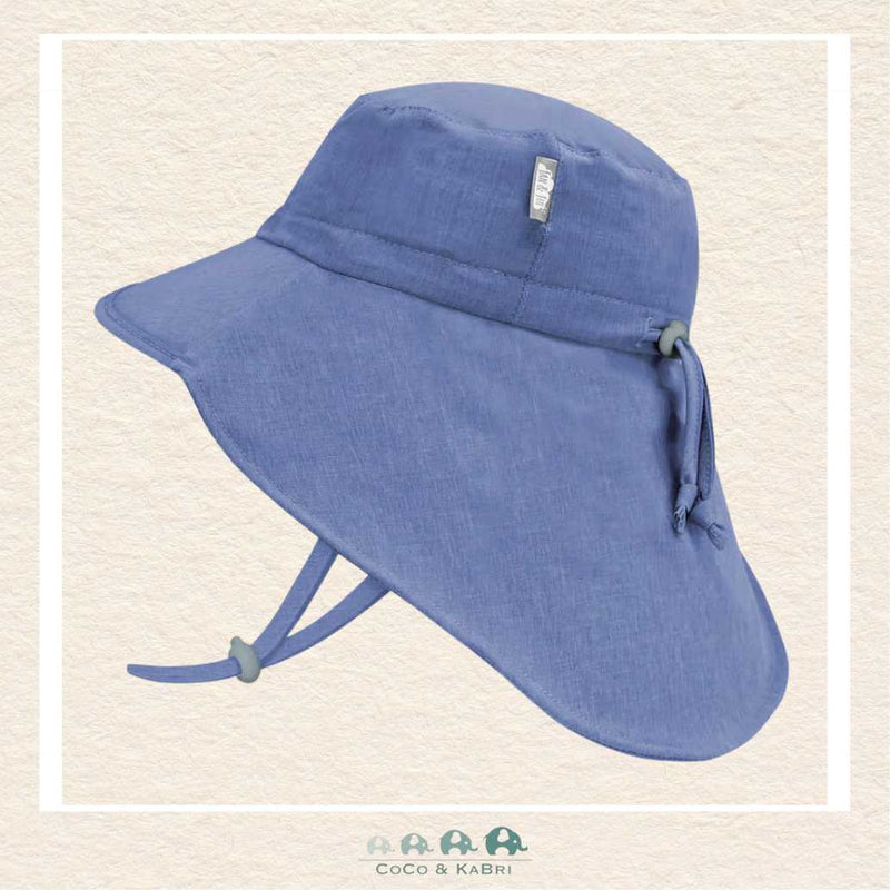   🇨🇦 Jan & Jul: Grow With Me Aqua-Dry Adventure Hat - Blue With trim, CoCo & KaBri Children's Boutique