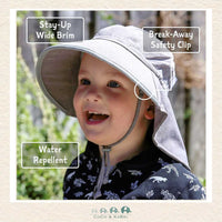 Jan & Jul: Grow With Me Aqua-Dry Adventure Hat - Blue With trim, CoCo & KaBri Children's Boutique