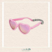 Jan & Jul Heart Shaped Sunglasses for kids in a durable flexible frame with an adjustable stay-on strap