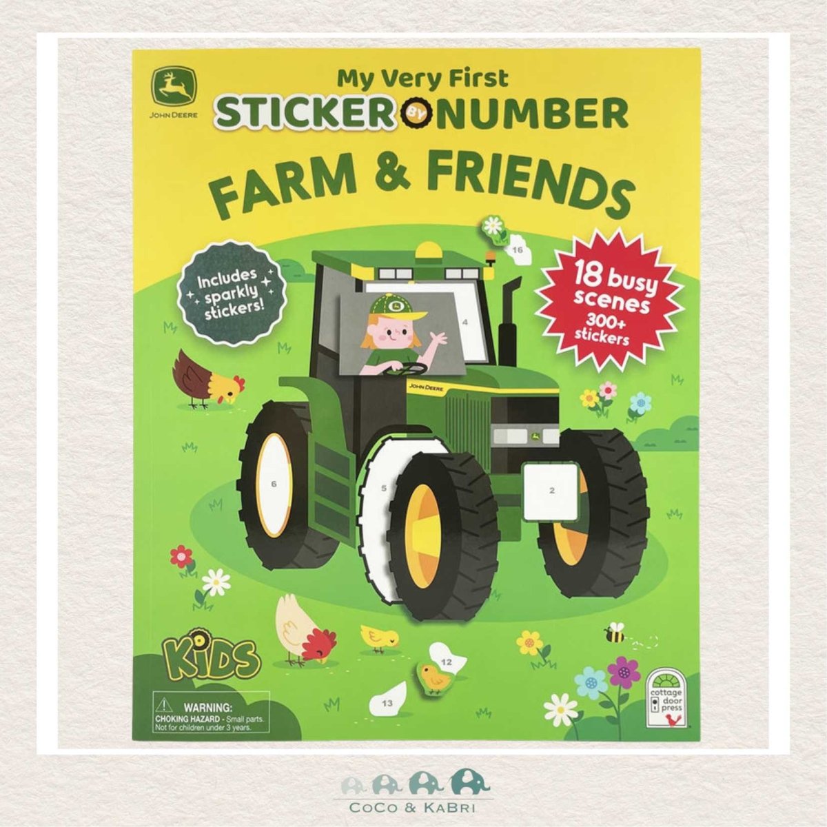 John Deere Kids Farm & Friends My Very First Sticker by Number, CoCo & KaBri Children's Boutique
