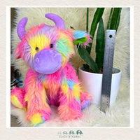 Jomanda: Highland Cow Soft Toy Large Rainbow - 30cm, CoCo & KaBri Children's Boutique
