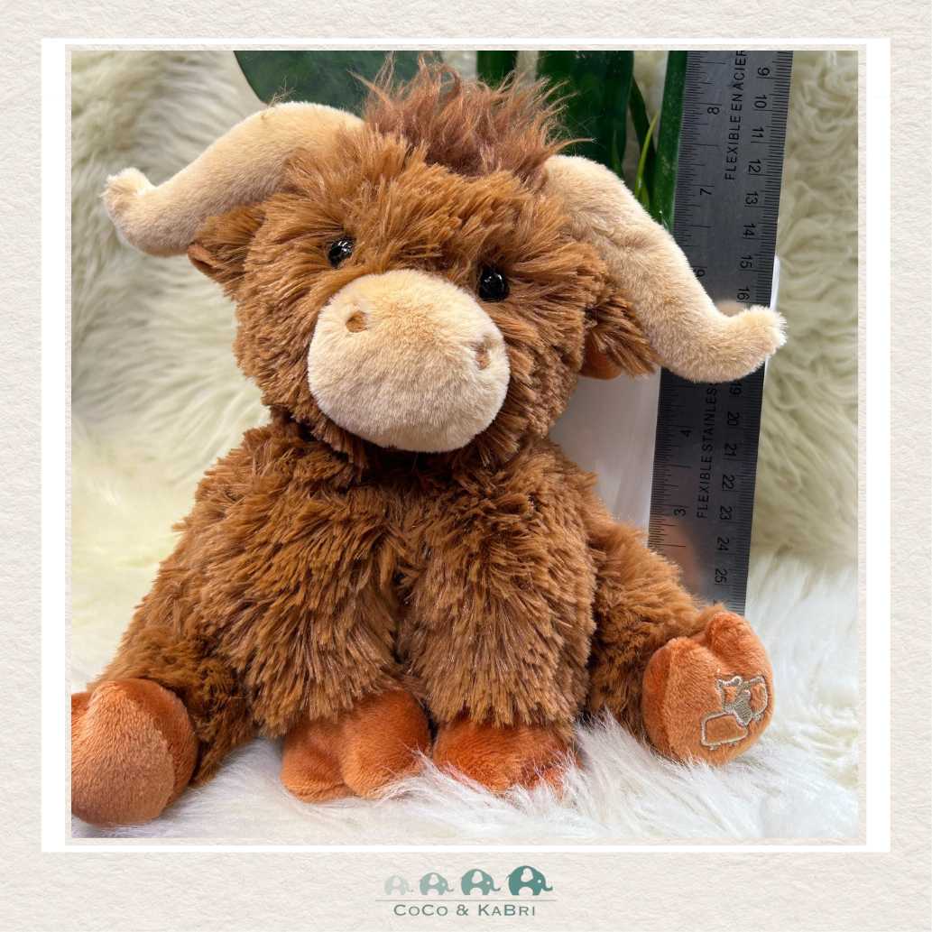 Jomanda: Horned Highland Cow Plush Brown Small Soft Toy - 18cm, CoCo & KaBri Children's Boutique