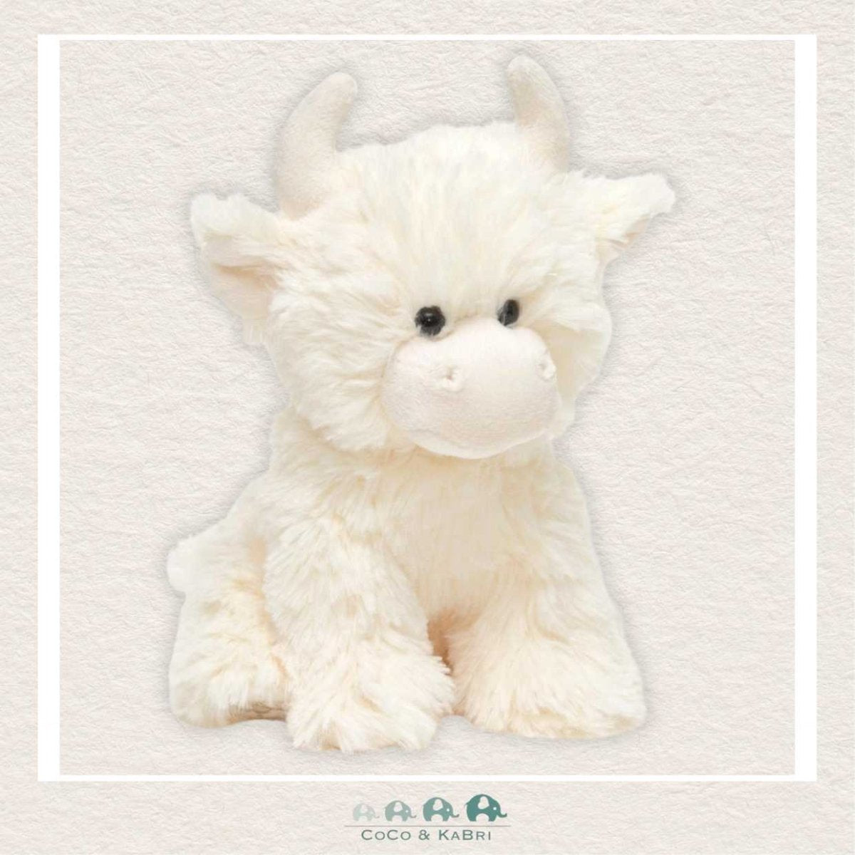 Jomanda: Soft Toy Highland Cream Coo Cow - White 20cm, CoCo & KaBri Children's Boutique