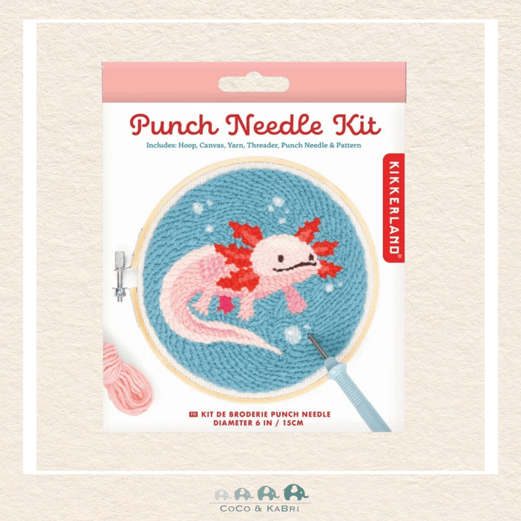 Kikkerland: Punch Needle - Axolotl, CoCo & KaBri Children's Boutique, Brooks Alberta Canada