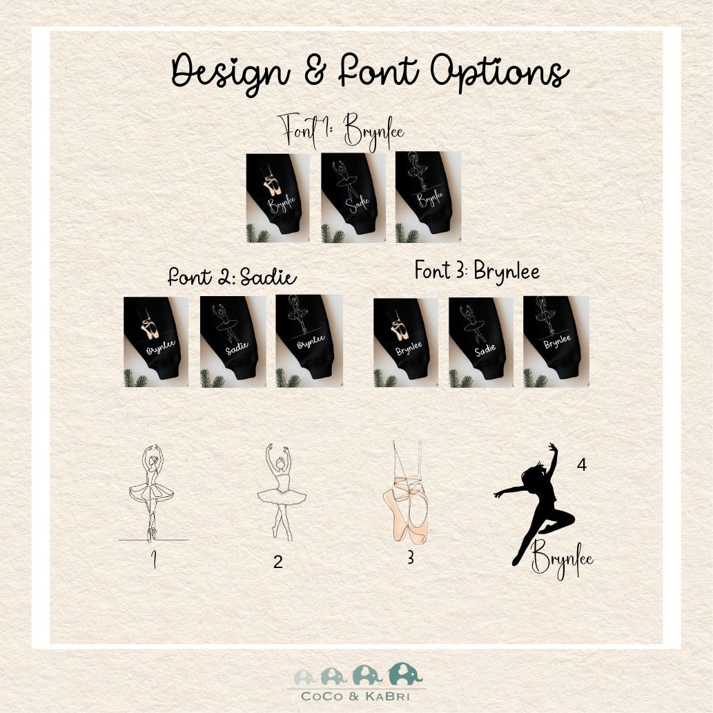 Ladies Crewneck: Weekends. Coffee. & Dance Comps Crewneck (Made To Order), CoCo & KaBri Children's Boutique