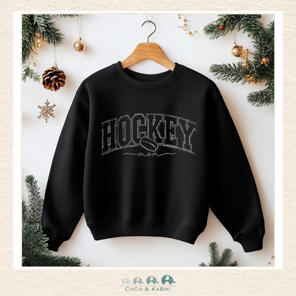 Ladies Hockey Mom (1) - Black (Made To Order), CoCo & KaBri Children's Boutique