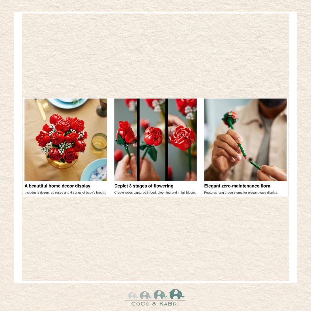 LEGO® Botanicals Bouquet of Roses, CoCo & KaBri Children's Boutique, Brooks Alberta Canada