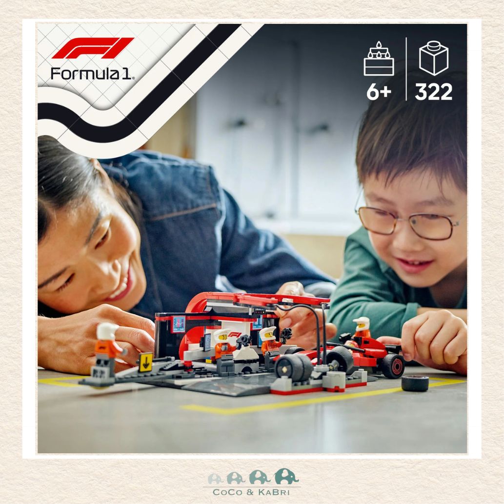 LEGO® City F1® Pit Stop & Pit Crew with Ferrari Car, CoCo & KaBri Children's Boutique, Brooks Alberta Canada