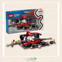 LEGO® City F1® Pit Stop & Pit Crew with Ferrari Car, CoCo & KaBri Children's Boutique, Brooks Alberta Canada