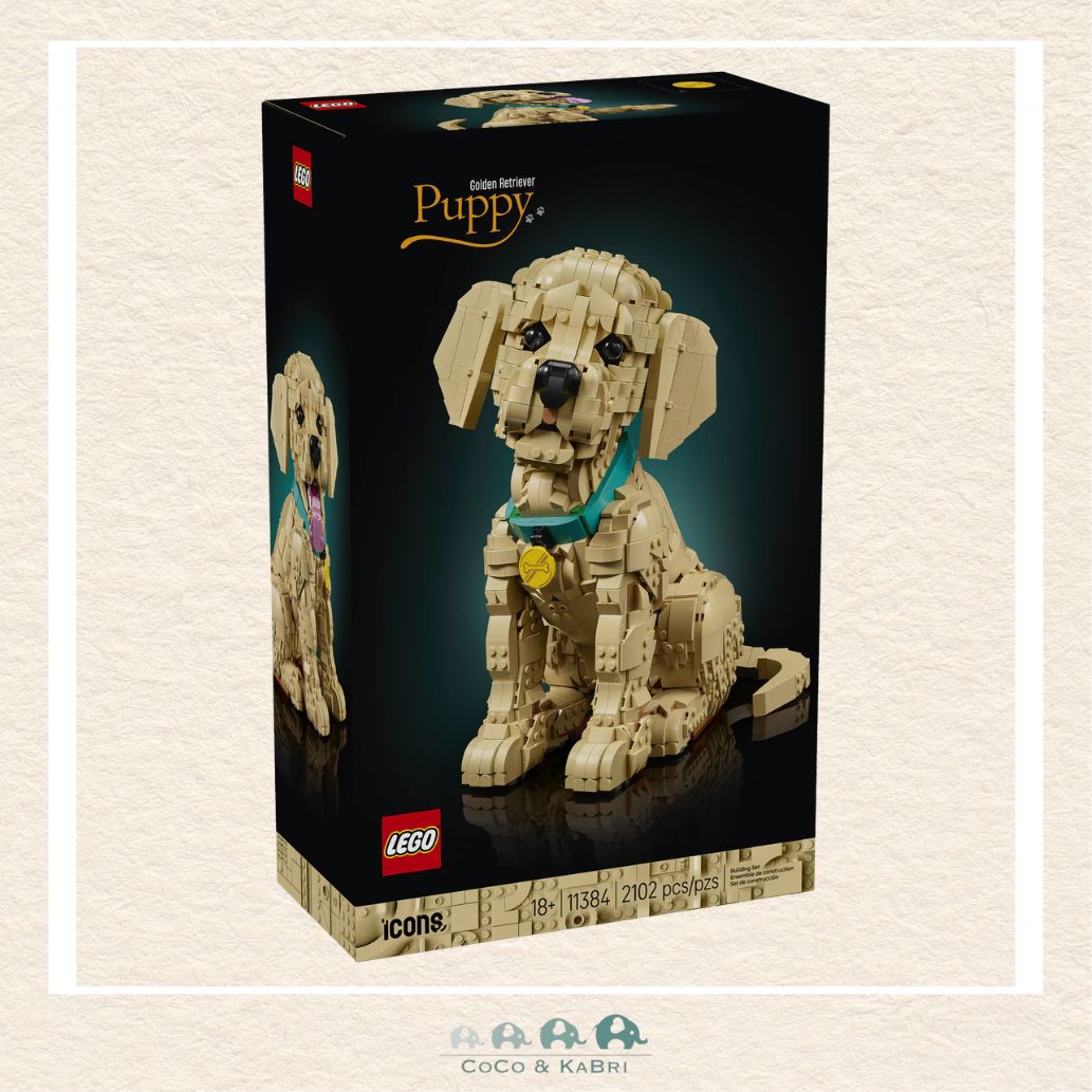 LEGO® Icons Golden Retriever Puppy, CoCo & KaBri Children's Boutique, Brooks Alberta Canada